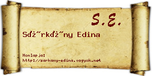 Sárkány Edina névjegykártya